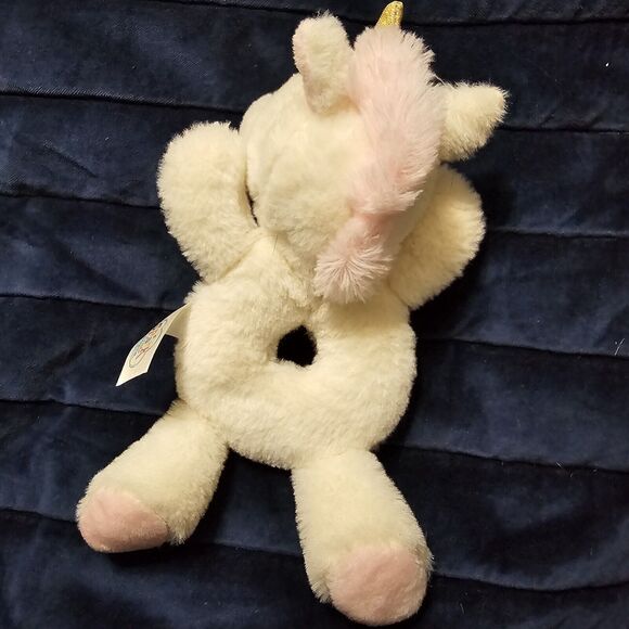 Spark Unicorn Rattle Plush Hand Held Soft Small Round Baby Toy See Pictures - Picture 5 of 5